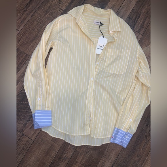 Zadig & Voltaire Long Sleeve Tais Raye button up Shirt NWT $250 casual designer - Picture 4 of 8